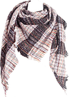 Women's Warm Woollen Scarf Triangle Shawls Winter Scarves Stripe Plaid Scarf