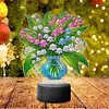 Acrylic Double Sided Butterfly Vase Diamond Painting LED Night Light Kit