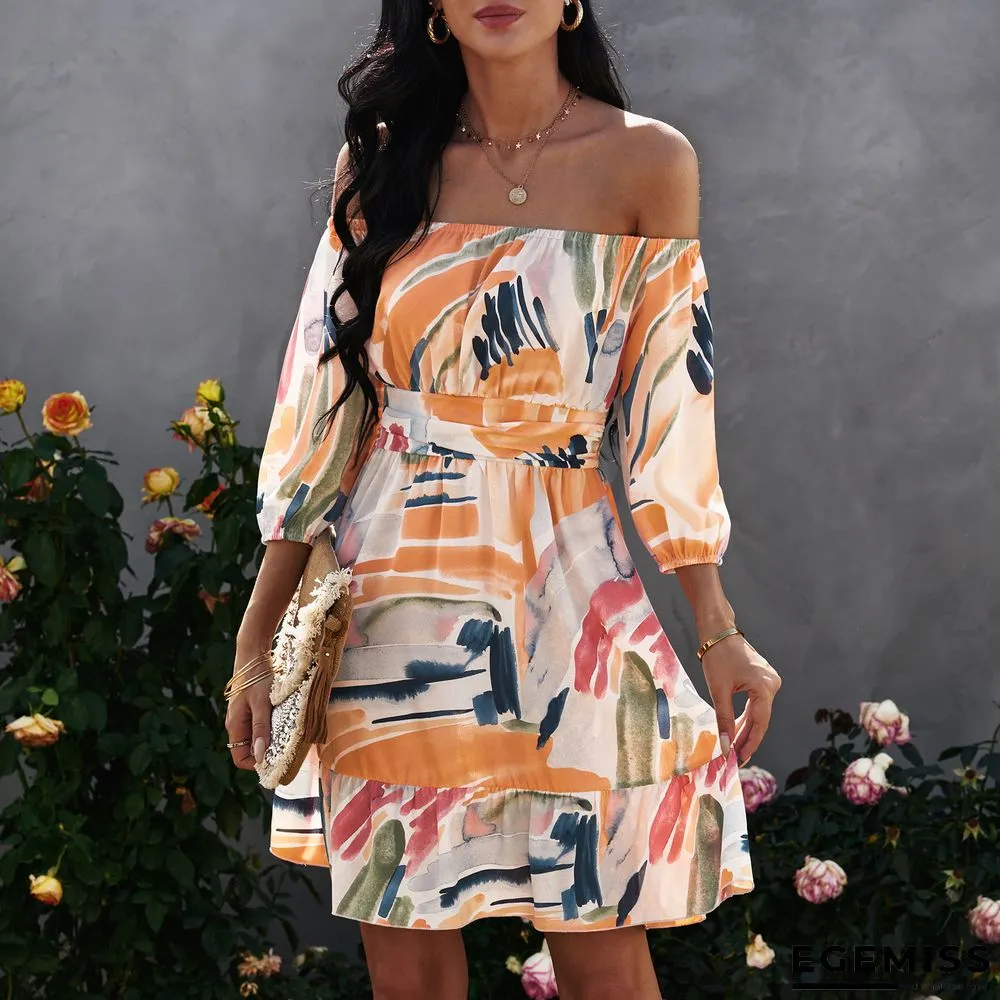 Bow Print Wrapped Dress | EGEMISS