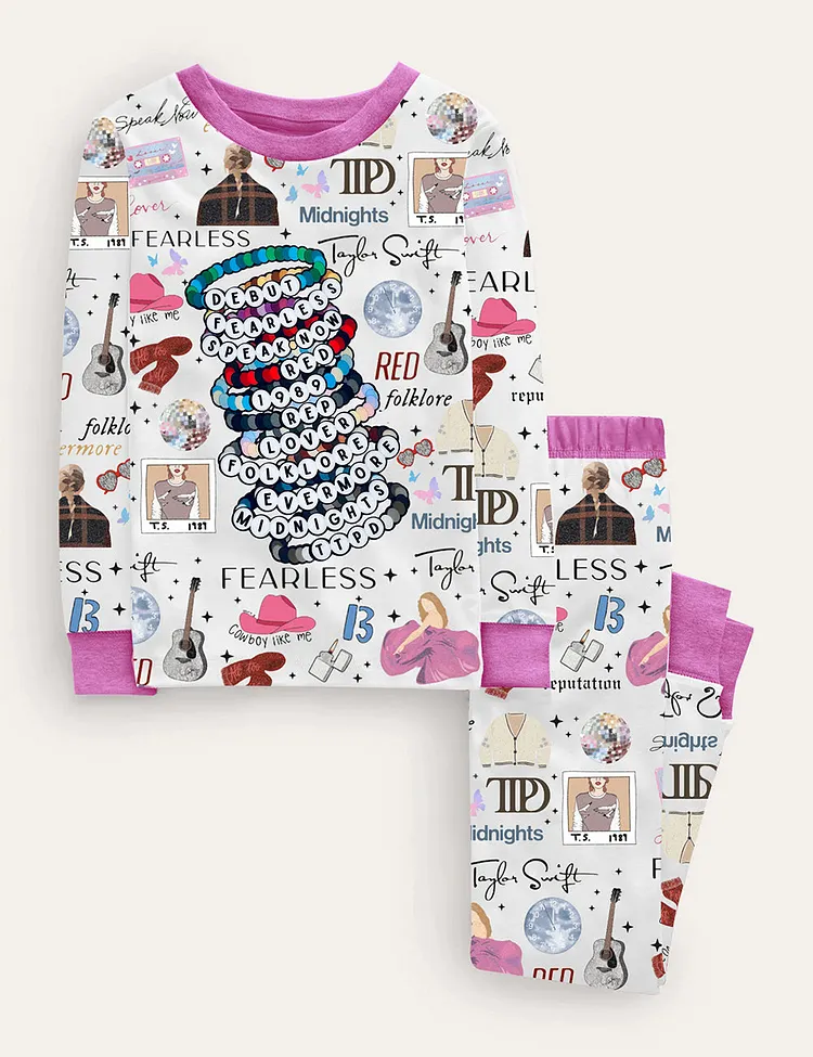Kid's Eras Tour Friendship Bracelet Pajama Set