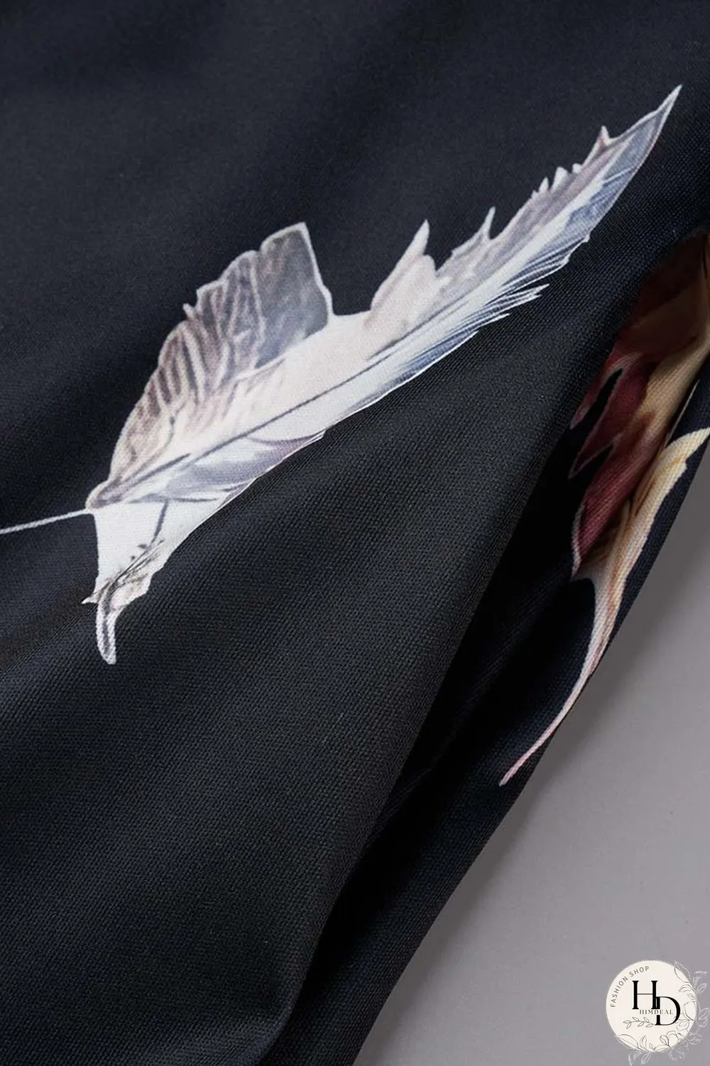 Blue Casual Print Patchwork Spaghetti Strap Regular Jumpsuits (Without Shirt)