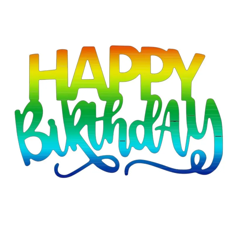Letter Happy Birthday Metal Cutting Die For DIY Embossing Paper Photo Album Gift Cards Making Scrapbooking Craft New Die