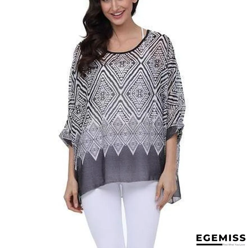 6XL Plus Size Women Chiffon Blouse Shirt Batwing Sleeve Tops Blouses | EGEMISS