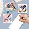 6pcs Diamond Painting Independence Day Greeting Card with Envelope for Family Friends Holiday Gift Congratulations