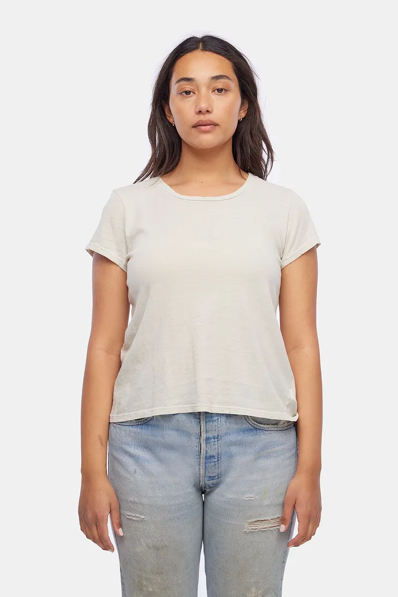 【LA CA USA/ラカウサ】C/N Luxe Frank Tee Frank Tee in White | Short Sleeve Cotton Uniform Tee
