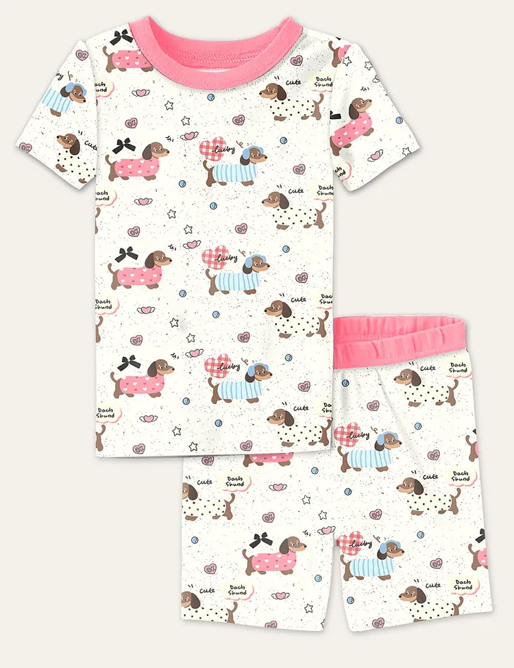 Kid's Dachshund Cute Dog Pajama Set