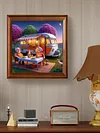 (US Local)Paint By Numbers Kit On Canvas DIY Oil Art Vacation Picture Home Decor40x40cm