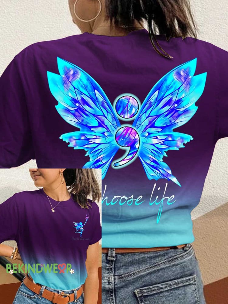 SUICIDE PREVENTION AWARENESS Choose Life T-shirt Multicolor / S