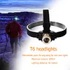 LED Headlight Telescope Zoomable Rechargeable Headlamp Torch w/ Battery