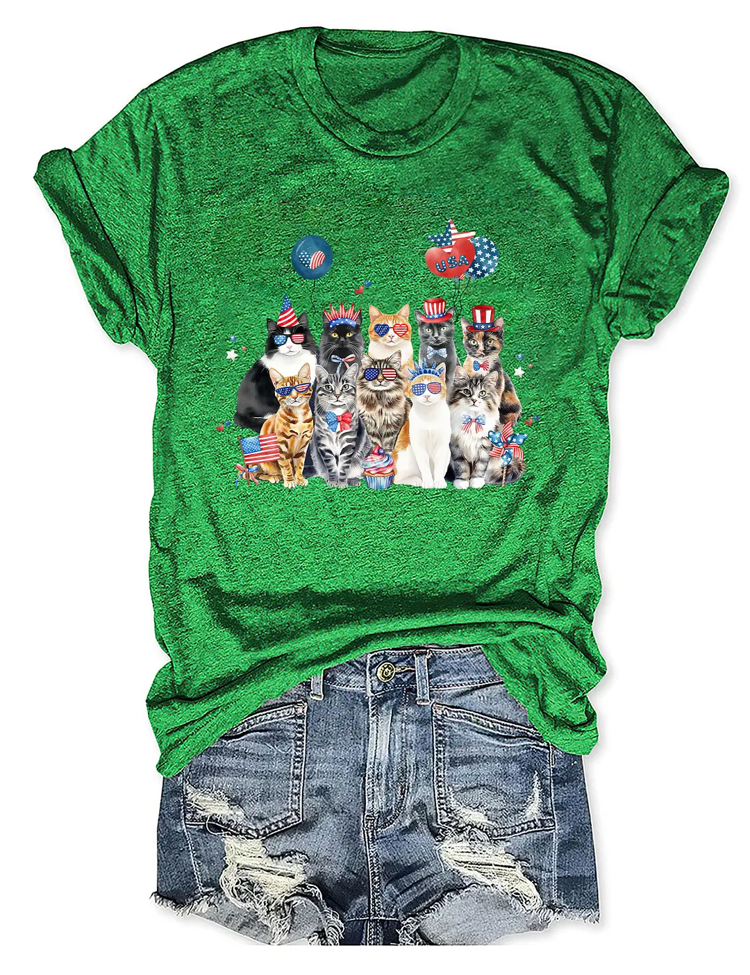 4th Of July Cat T-shirt