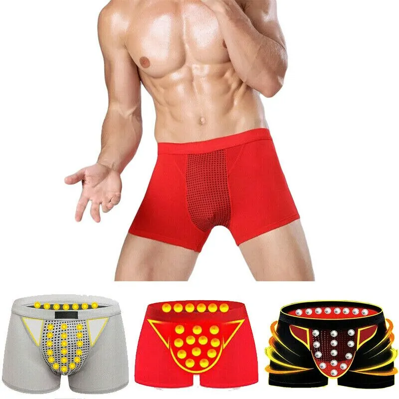 Magnetic Underwear Cozy 3 Color Home Physiological Underwear Breathable XL-3XL Enlargement Men'S Underwear Intimates