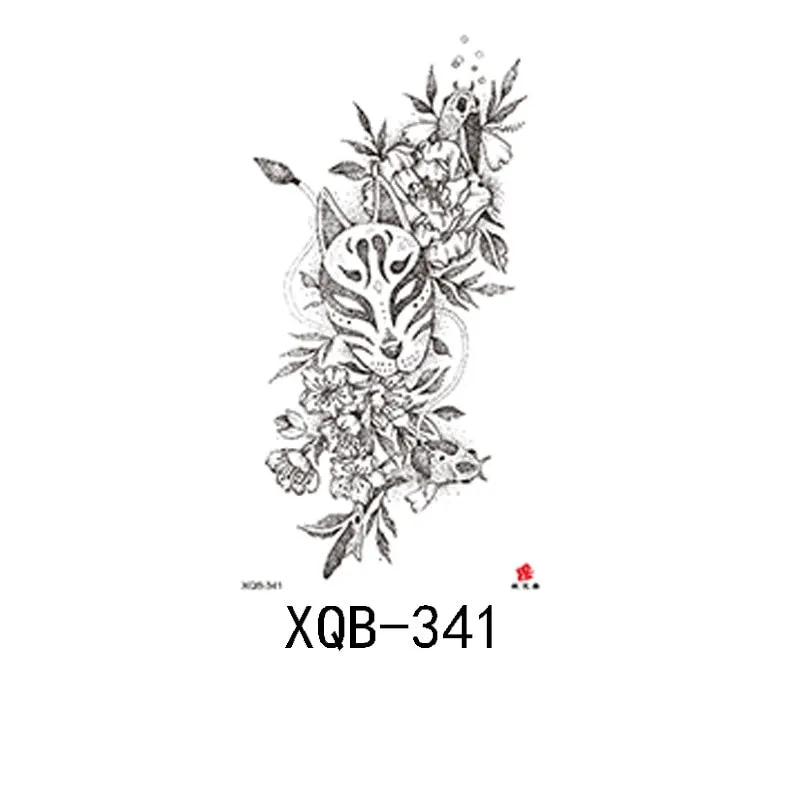 Small Full Arm Waterproof Tattoo Sticker Half Arm Arm Painted Flower Animal Arm Lasting European and American Tattoo Sticker