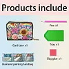 (US Local)Flower Rainbow Diamond Painting Wallet Diamond Painting Card Holder Coin Purse
