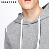 Selected Brand elastic solid color casual cotton 79% hooded pullover hoody |41734D506
