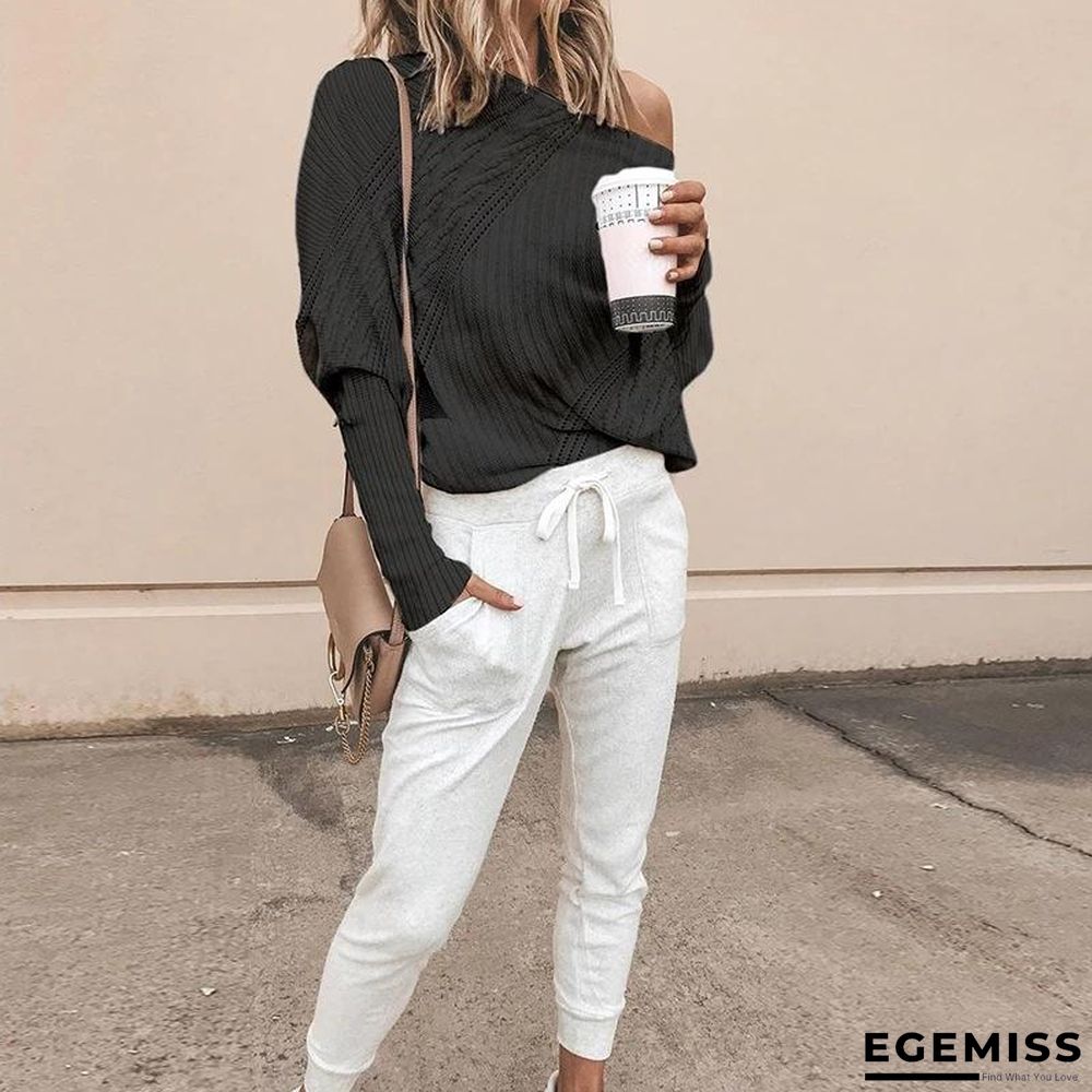 Herringbone Collar Twist Knit Top | EGEMISS