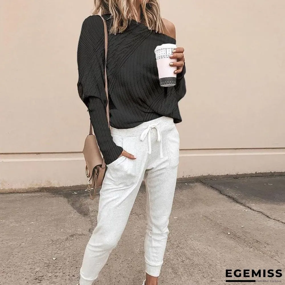 Herringbone Collar Twist Knit Top | EGEMISS