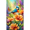 (US Local)Flower Bird 5D DIY Full Round Drill Big Size Diamond Painting  Kit Art Home Decor 40x70cm