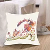 Flower Cat-Pillow Case-3 strands 11CT Stamped Cross Stitch-46*46CM