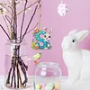 (US Local)PET Double Sided Special Shaped Easter Alphabet DIY Diamond Painting Keychain