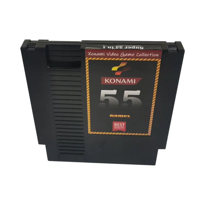 Super 55 in 1 Konami Classic Collection NES Cartridge Multicart For Nintendo Entertainment System - 8 Bit Game Cartridge