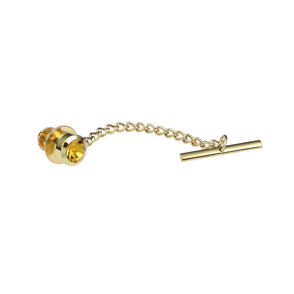 Tie Needle Multicolor Copper Crystal Men's Shirt Needle Buckle Crystal Brooch Classic Trendy High Quality Simple Exquisite Gifts