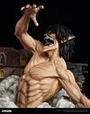 Female Titan battles the Attack Titan - Attack On Titan Resin Statue - CHIKARA Studios