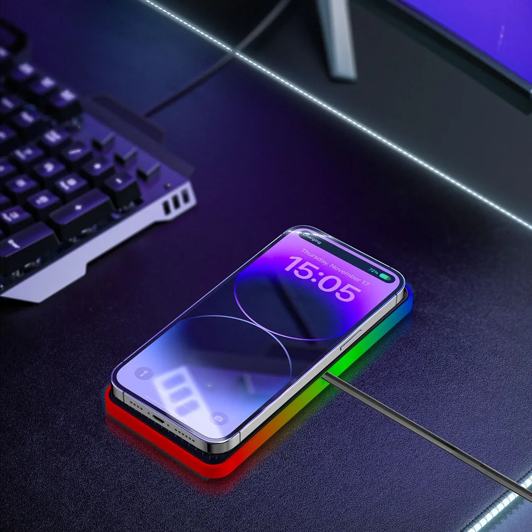 LED light-emitting car mobile phone wireless charger