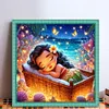 Sleeping Princess Moana - 18CT Stamped Cross Stitch - 30*30cm - Disney