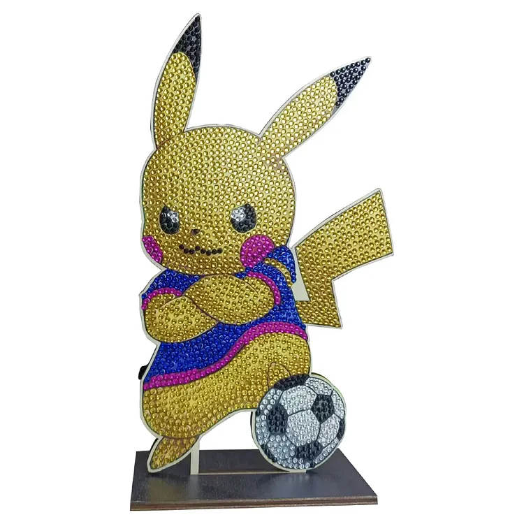 【Ornament】DIY Wooden Crystal Diamond Ornament Cartoon Pattern Single Sided Home Decoration gbfke