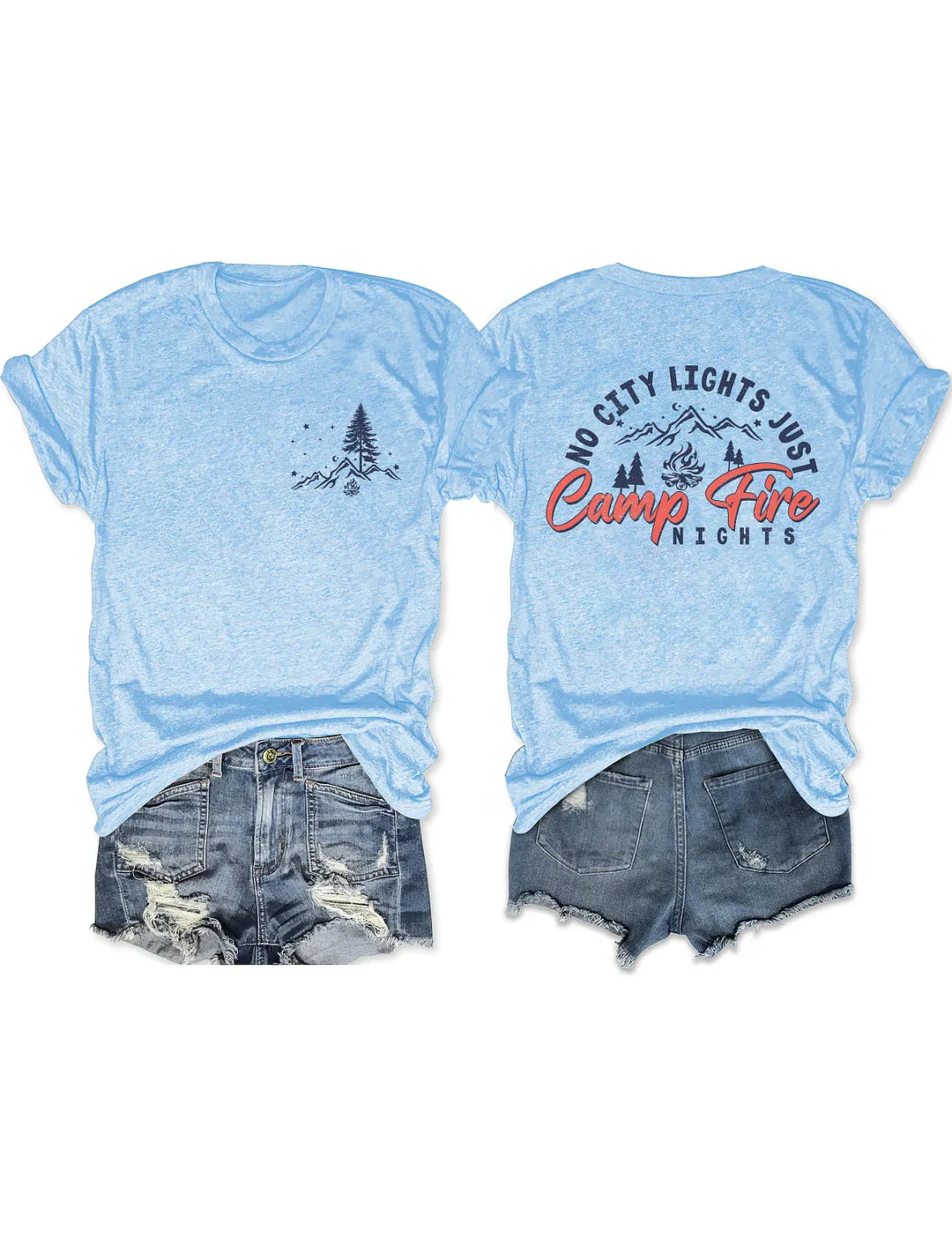 No City Lights Just Campfire Nights T-shirt