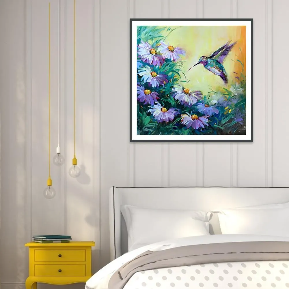 Diamond Painting - Full Round Drill - Flowers Bird(30*30cm)