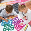 (US Local)30 Pieces Drawing Stencils Tool Set Drawing Templates for Drawing and Painting