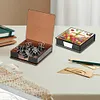 Cross Leather Diamond Art Note Box with 160 Sheets of Paper for Adults Beginners