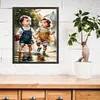 Girl Boy - 11CT Stamped Cross Stitch - 40*50cm - Character