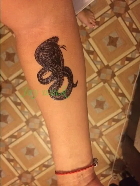 Temporary Tattoo Sticker 10.5*6cm fashion Cobra snake tattoo for men tatto stickers flash tatoo fake tattoos Waterproof Body Art