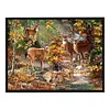 (Big Size)Deer In The Forest - 11CT Stamped Cross Stitch - 60*45cm - Animal