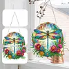 5D Diamond Painting  Double Sided Effect Stained Glass Panel Decorative Home Garden Decoration Hanging Kit(Dragonfly)