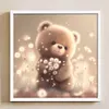 >SALE<Full Embroidery Eco-cotton Thread 11CT Printed Bear Cross Stitch Kit 40x40cm