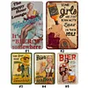 (Multi Style)Beer Girl - Vintage Metal Signs - 20*30cm