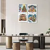 (US Local)4Pack Xmas-Special Shaped Diamond Painting Kit(40x40cm)