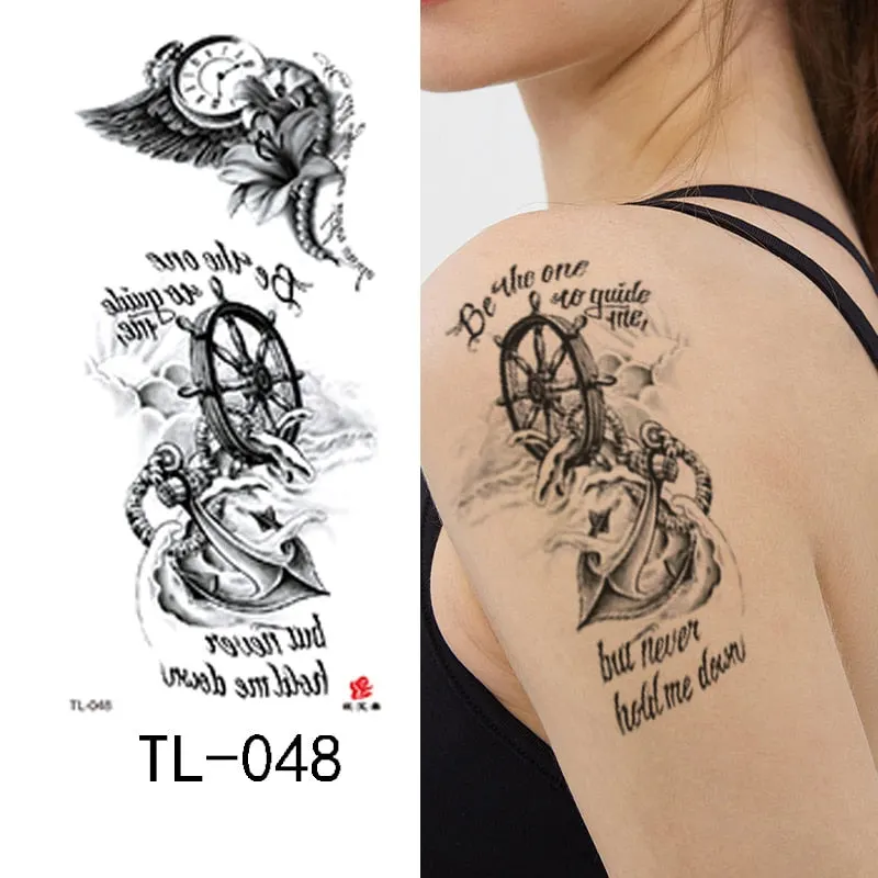 Flower arm waterproof tattoo stickers half arm painted animal durable waterproof European and American temporary tattoo stickers