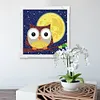 >SALE<5D DIY Full Round Drill Diamond Painting Owl Kit Home Decor Art Craft 15x15cm