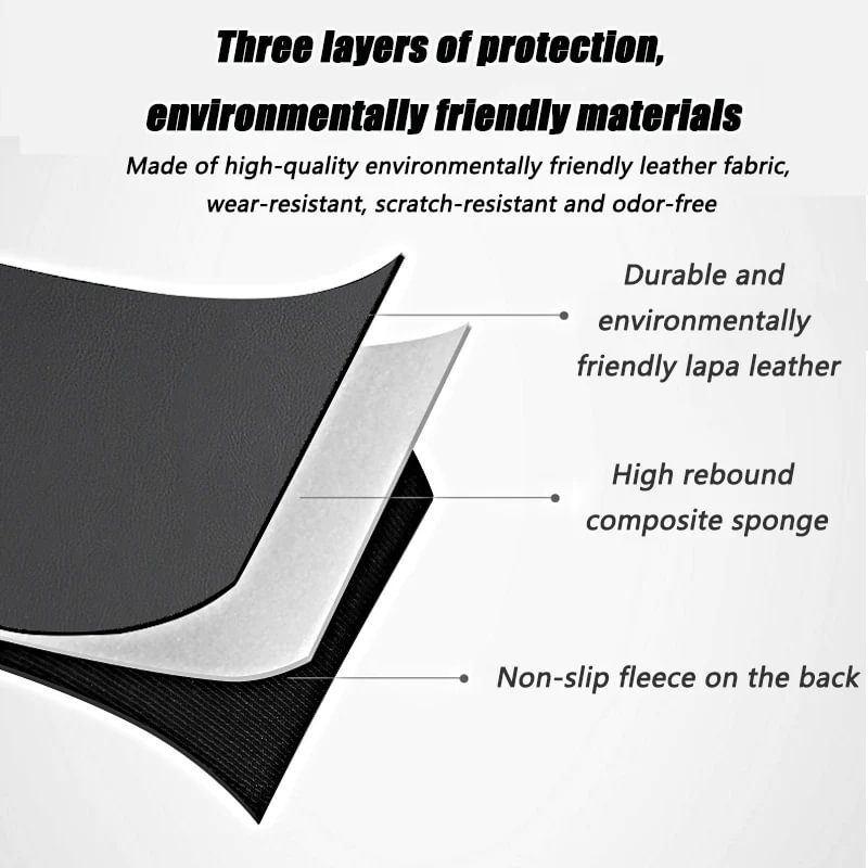Seat Anti-Kick Pad Ambient Light Colorful Sound-Activated Light Protection Pad