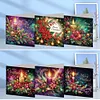 6PCS DIY Greeting Card Special shaped Diamond Painting Christmas Postcards