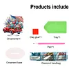 America Flag Car DIY Acrylic Desktop Diamond Art Kit Single-Sided for Home Decor