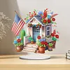 >SALE<American Flag Special Shape Diamond Painting Desktop Home Ornament (House 4)
