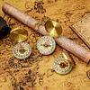 Mini Portable Copper Navigation Compass Outdoor Luminous Flip Compasses