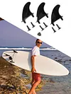 3x Soft Surf Fin for Surfboard Softboard Stand Up Paddle Board Accessories