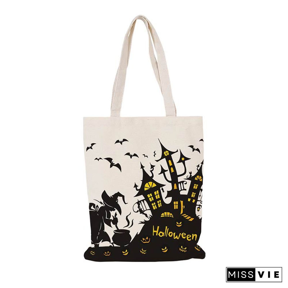 Ghost Spider Web Plaid Print Canvas Crossbody Bag