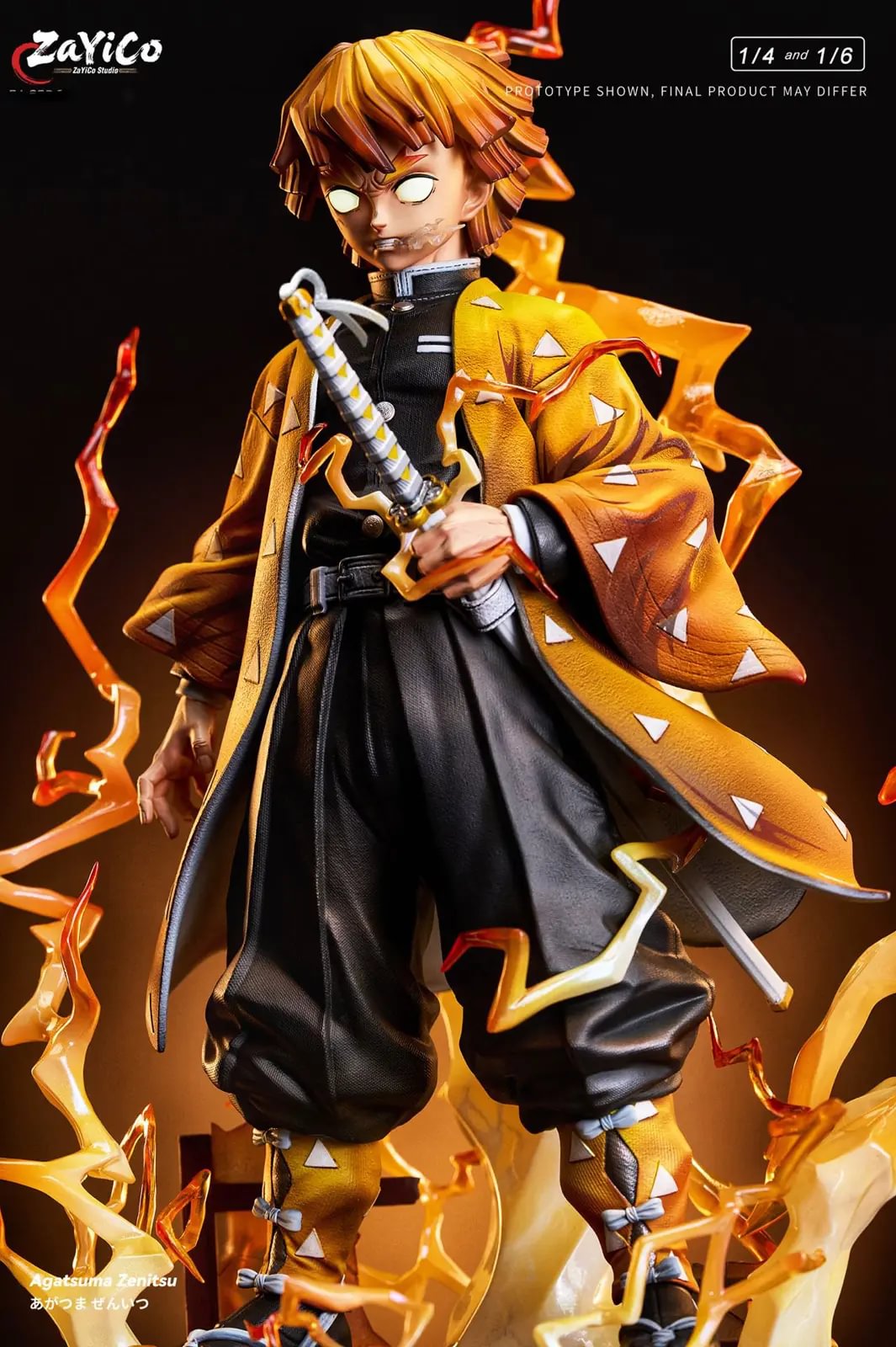 1/6 & 1/4 Scale Zenitsu Agatsuma with LED - Demon Slayer: Kimetsu